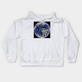 Clouds over the Americas, GOES image (C022/3729) Kids Hoodie